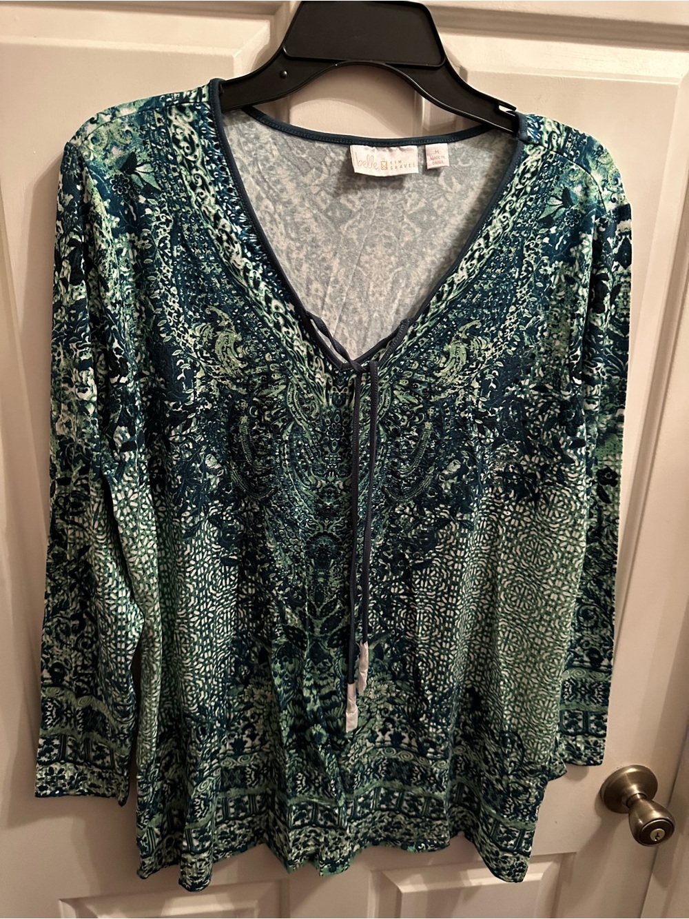 Belle by Kim Gravel knit boho Jade medium
